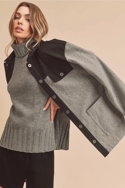 Emilia Chore Coat in Charcoal